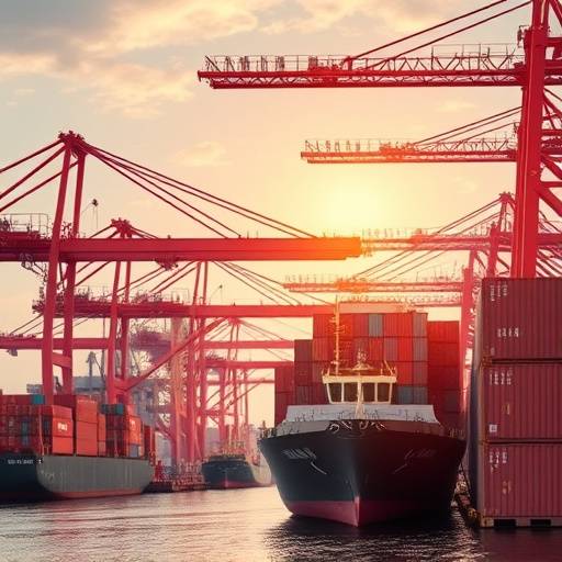 Container in un porto cinese, simbolo del commercio internazionale