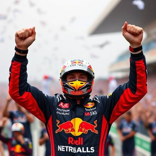 Max Verstappen celebra la vittoria del campionato mondiale di Formula 1