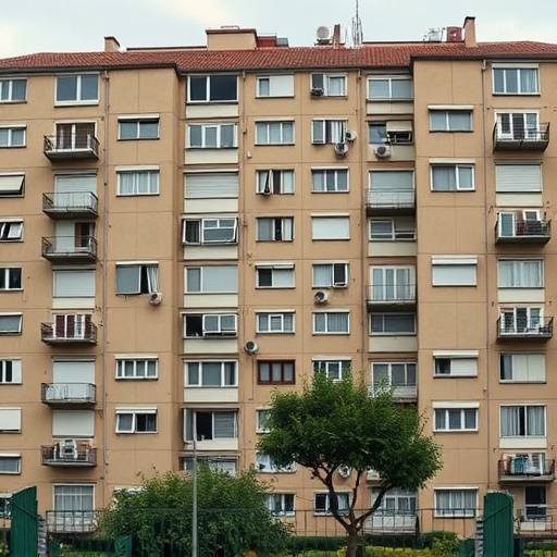 Un complesso di case popolari a Roma