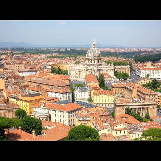 Vista panoramica del centro storico di Roma